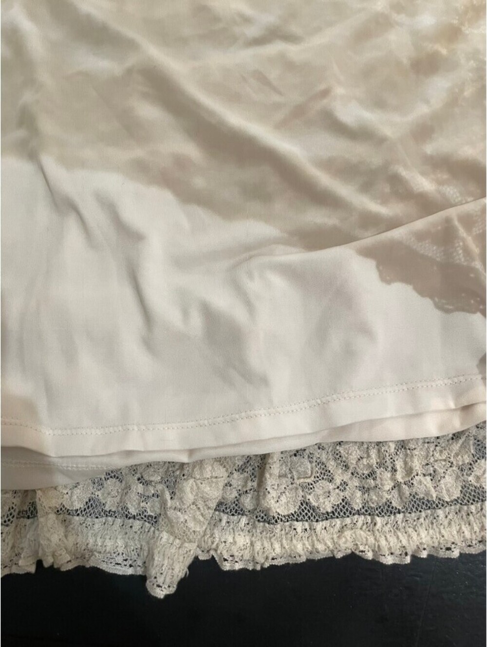 Max Studio Cream Lace Ruffle Skirt Size M - Picture 8 of 8